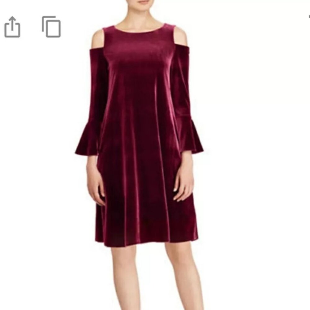 Ralph Lauren velvet cocktail dress size 2 xs